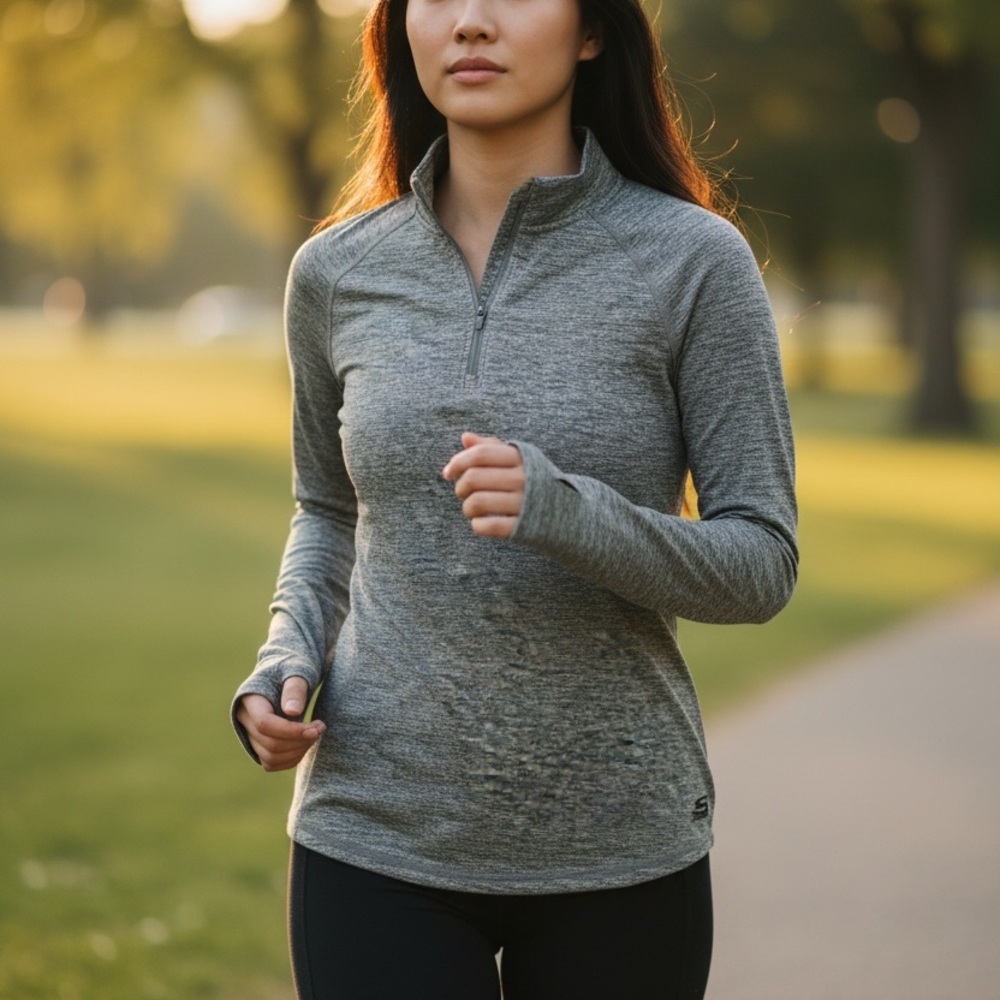 Skechers Sport Heather Gray Women's Quarter-Zip Pullover